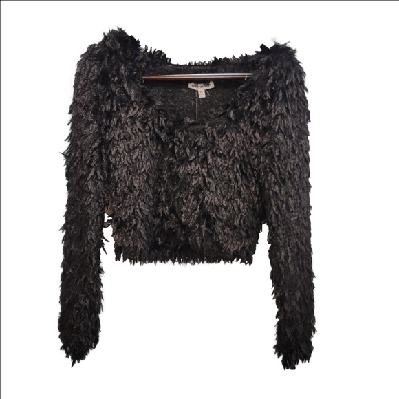 NWT Pretty Garbage Cropped Shag Cardigan - Picture 1 of 7
